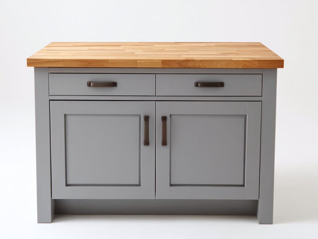 Credenza-legno-massello-90x52x91 cm-grigio-moderno