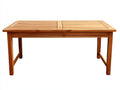 Tavolo da giardino - Legno - 160x90x75 cm - Marrone miele - Stile naturale
