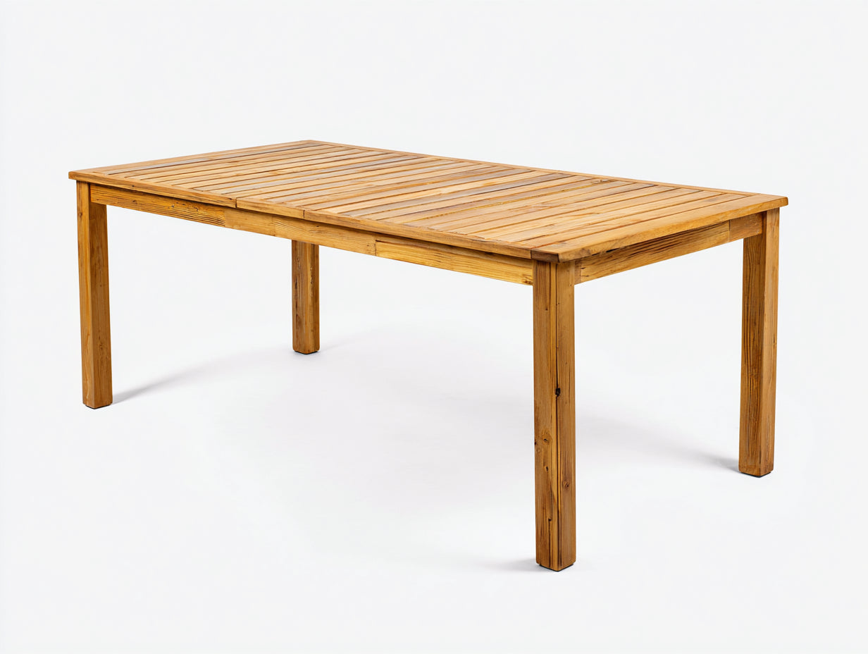 Tavolo da giardino - Legno - 200x90x75 cm - Naturale - Design a doghe