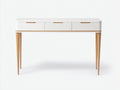 Scrivania-Legno-MDF-120x40x78 cm-Bianco-Naturale-Stile nordico