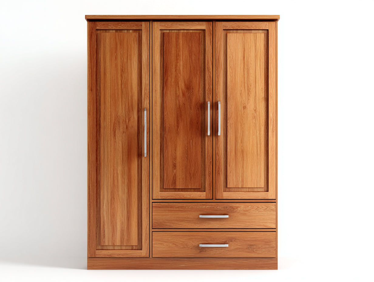 Armadio-derivato del legno-145x55x195 cm-rovere miele-classico