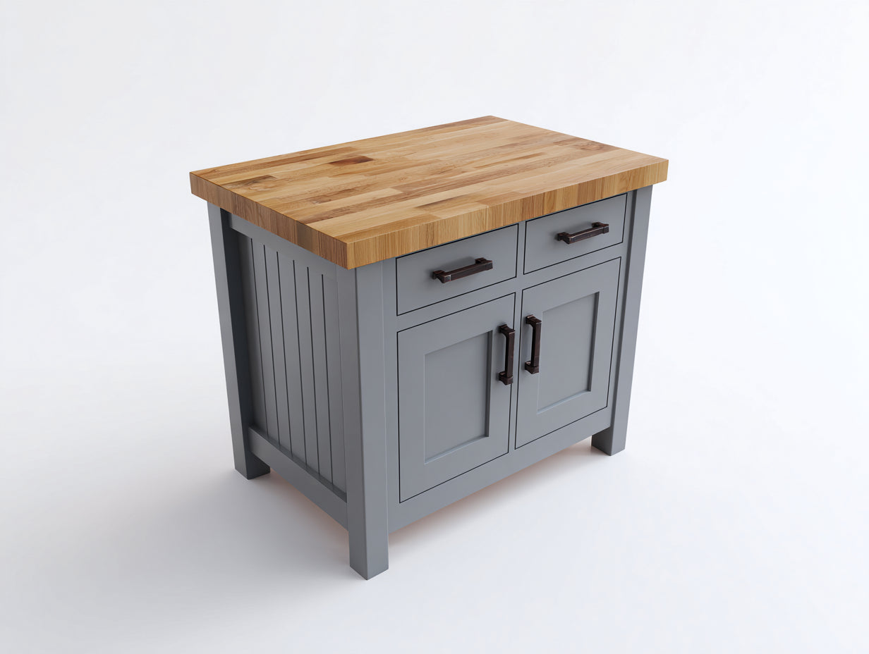 Credenza-legno-massello-88x53x91 cm-grigio-moderno