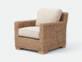 Poltrona da giardino - fibra naturale-tessuto-legno - 96x88x82 cm - beige-naturale - stile mediterraneo