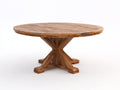 Tavolo da giardino - Legno - 150x150x76 cm - Marrone rustico - Stile tradizionale