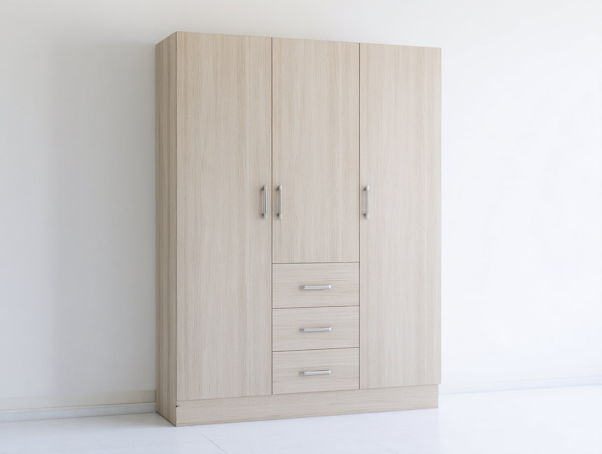 Armadio-derivato del legno-150x50x190 cm-rovere chiaro-moderno