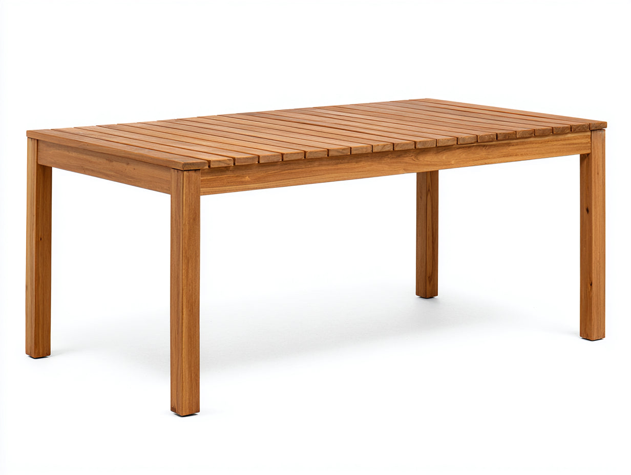 Tavolo da giardino - Legno - 180x90x75 cm - Marrone naturale - Stile contemporaneo