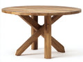 Tavolo da giardino - Legno - 130x130x75 cm - Marrone naturale - Stile rustico