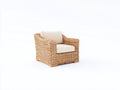 Poltrona da giardino - fibra naturale-tessuto - 90x82x75 cm - beige-naturale - stile mediterraneo