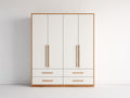 Armadio-derivato del legno-190x60x205 cm-bianco caldo-rovere naturale-contemporaneo