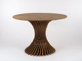 Tavolo da giardino - Legno - 155x155x76 cm - Noce intenso - Stile avanguardista